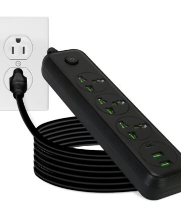 Power Strip with USB & USB-C Extension Cord