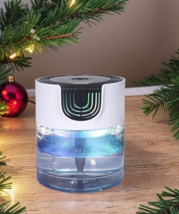 Air Purifier -Air Washer With LED Night ColorfulLight, For Home And Office., Small Essential Oil Aroma Diffuser For Smoke, Pets
