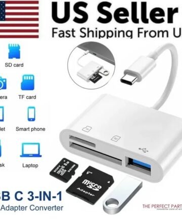 USB-C 3-in-1 Hub Adapter with Card Reader