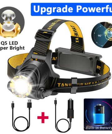 Rechargeable LED Headlamp with Zoom Function