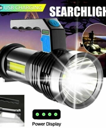 USB Rechargeable LED Camping Flashlight 3 Modes