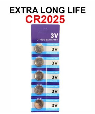 5PCS CR2025 Lithium Coin Cell Batteries