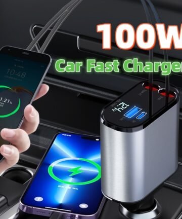 100W USB-C Fast Charging Car Adapter