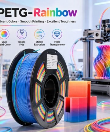 Rainbow Gradient PETG 3D Printer Filament