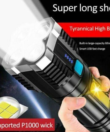 Tactical Super Bright USB Rechargeable Flashlight