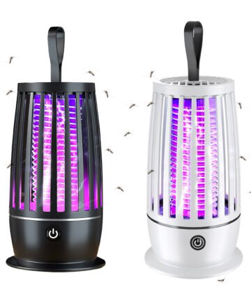 1Pc Rechargeable Mosquito Killer Lamp Bug Zapper With Night Light Strap Mosquito Catcher With Max 1615Square Feet Range UV Light For Indoor Outdoor