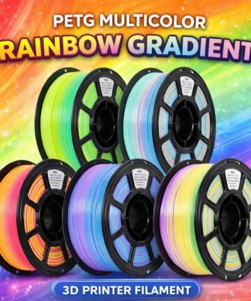 PETG Rainbow 3D Printer Filament 1.75mm